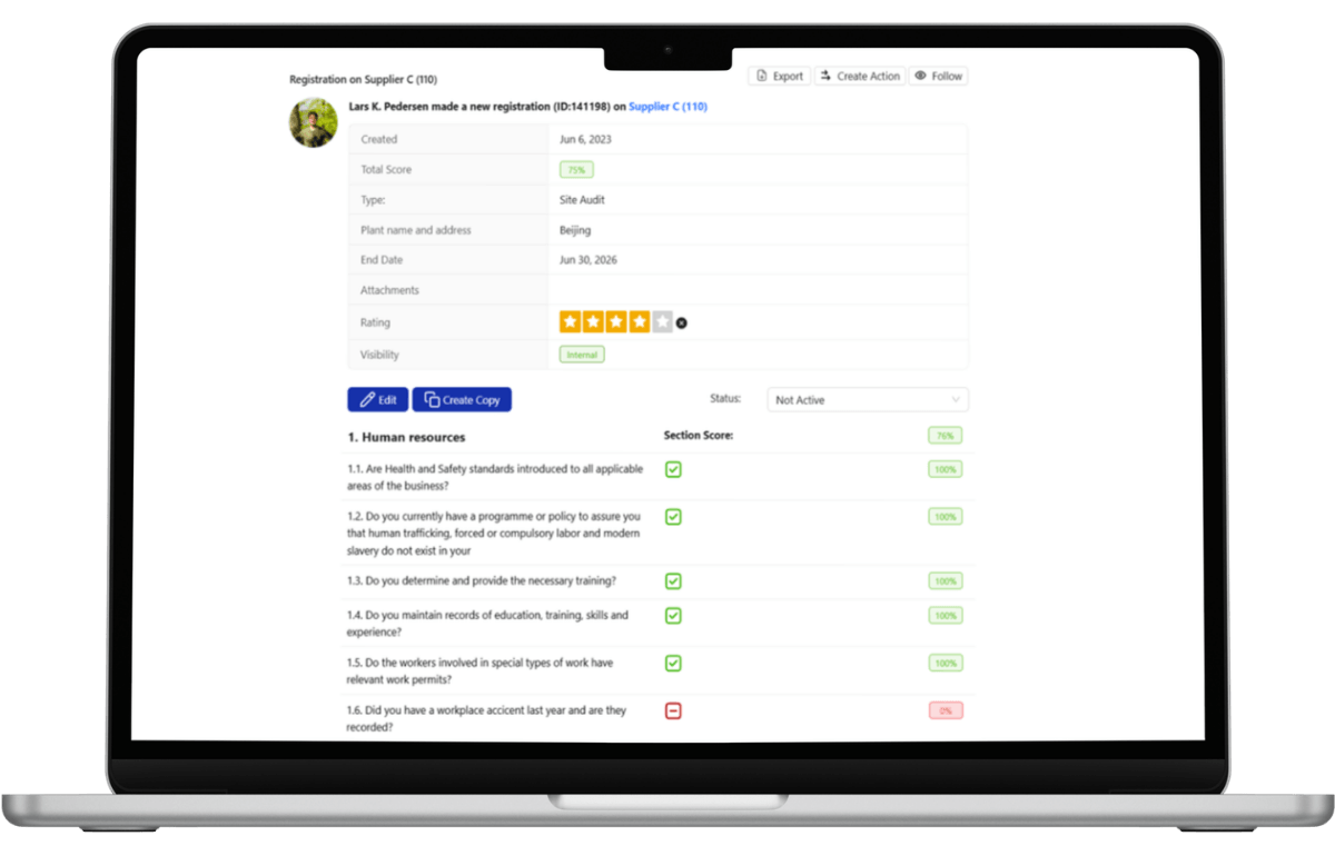 Leanlinking SRM ensures your suppliers stay audit ready