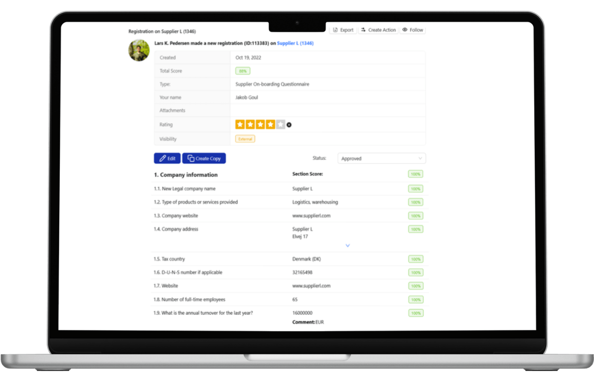 leanlinking SRM makes supplier onboarding easy