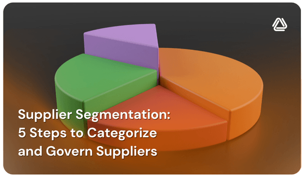 Supplier segmentation framework showing supplier categories based on risk, criticality, and governance requirements.