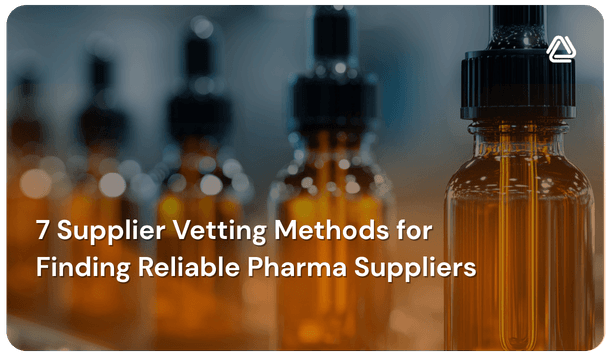 SRM for pharmaceuticals to ensure suppliers are reliable