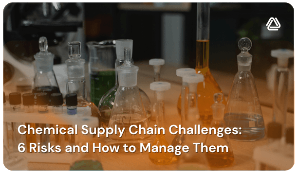 Chemical laboratory glassware representing supplier management and chemical supply chain resilience