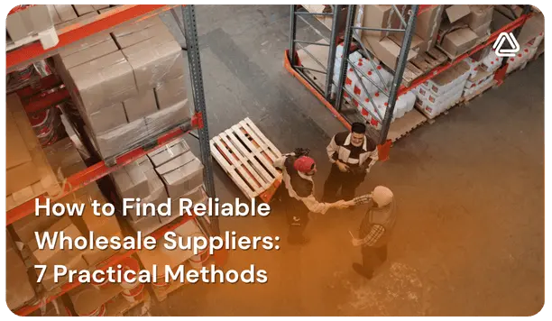 Wholesale supplier meeting in a warehouse with pallets and packaged goods
